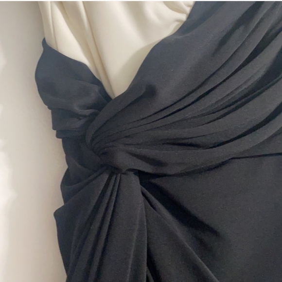 Adrianna Papell Black & White Dress Women Size 4 - Picture 7 of 13
